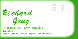 richard geng business card